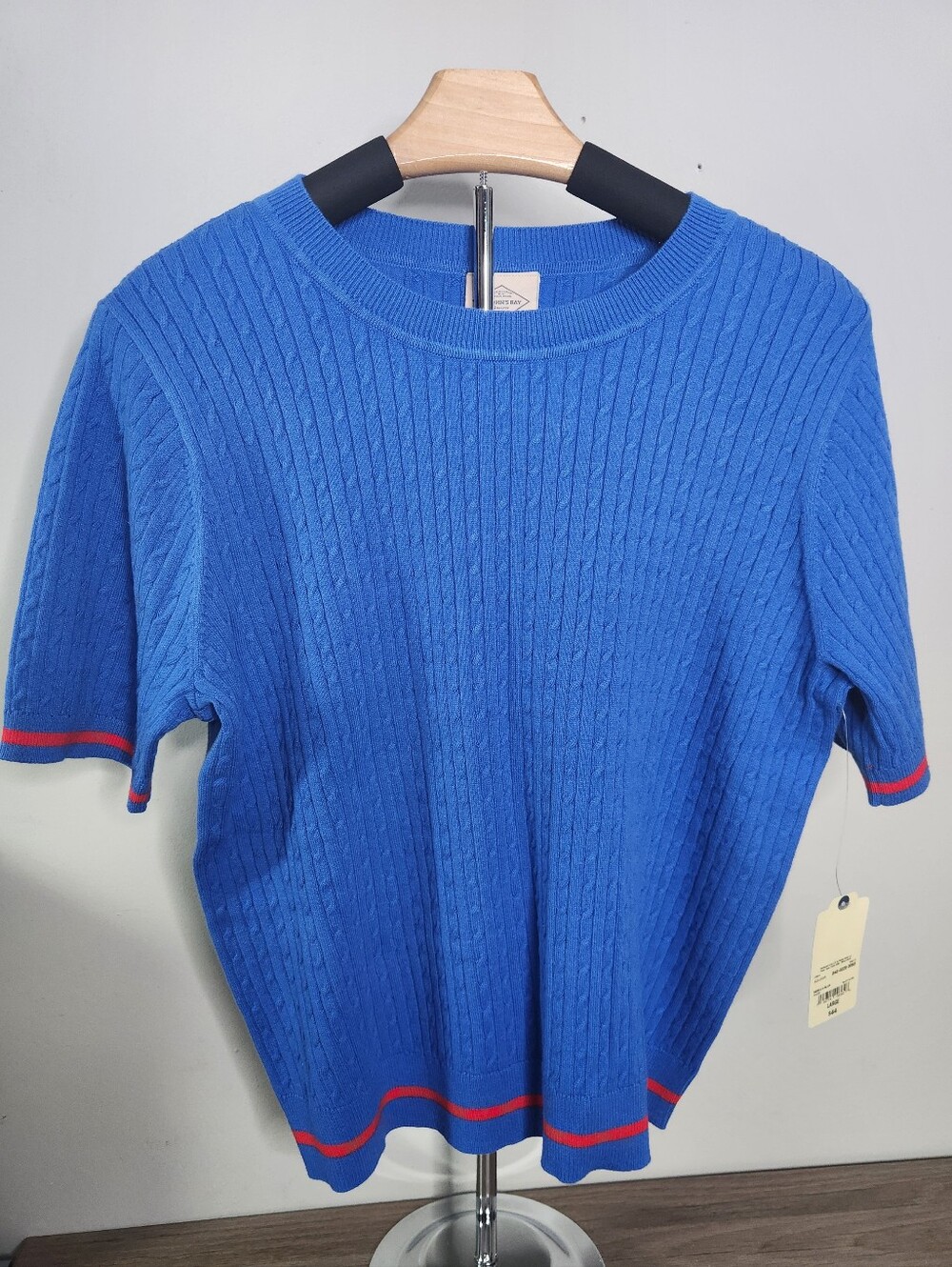 St. John's Bay Penneys Ribbed Mock Neck Short Sleeve Top